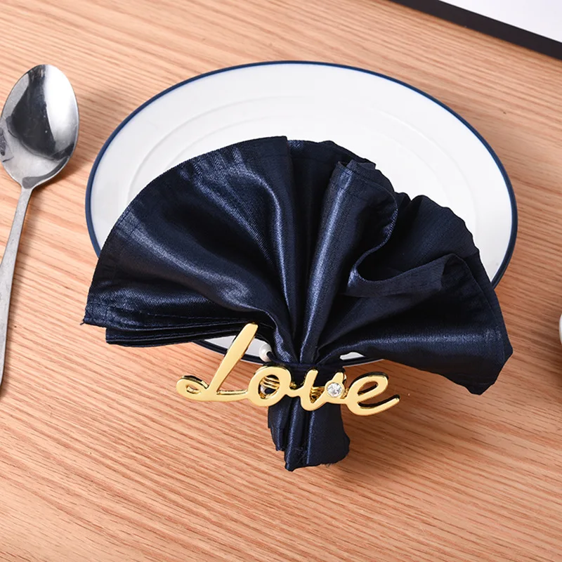 Пряжка кольцо для салфетки с простыми буквами на английском языке 30 шт. | Дом и сад