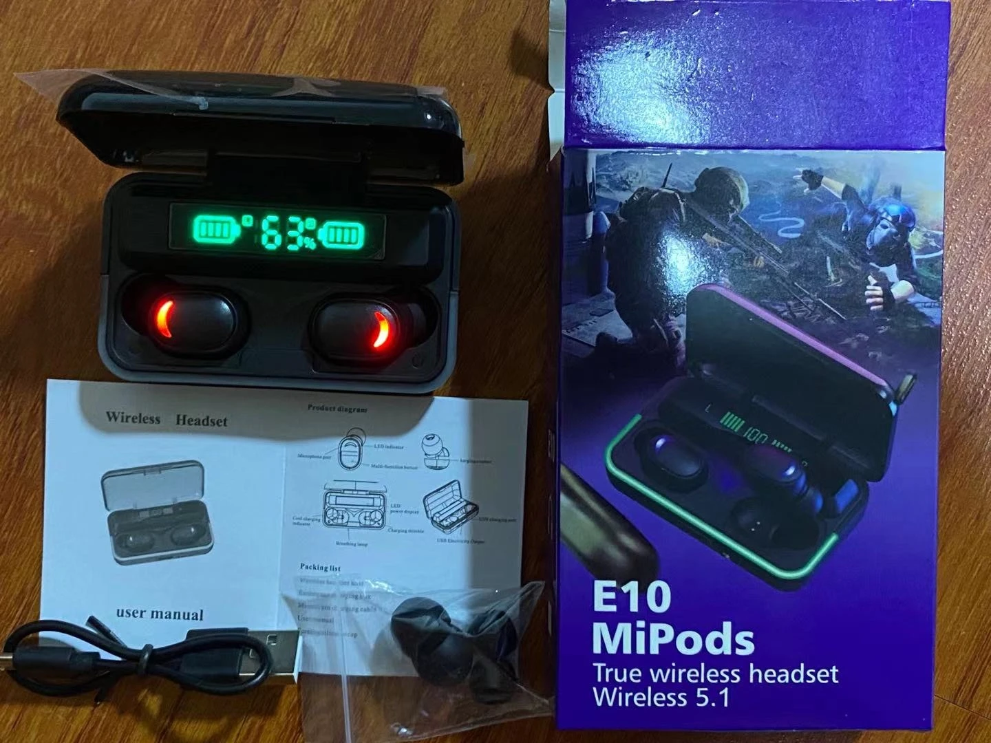 TWS-стереонаушники E10 с поддержкой Bluetooth и микрофоном | Электроника