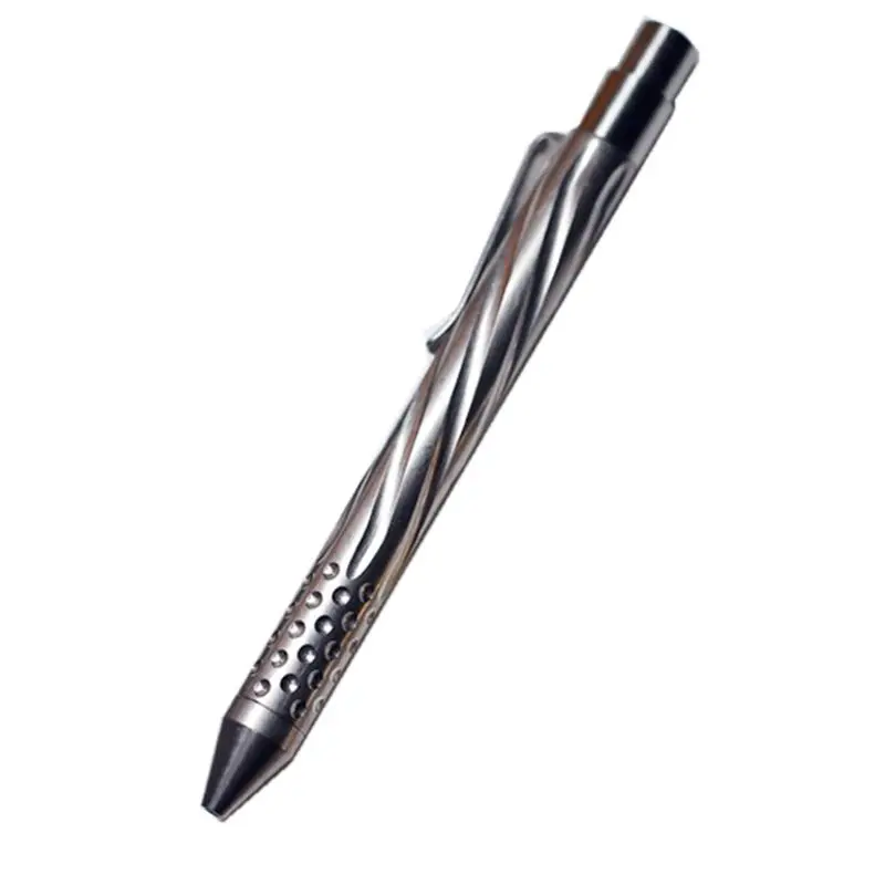 Online Buatan Tangan TC4 Titanium Alloy Solid Logam Portabel Gel Pena Taktis Mekanik Pena EDC Kreatif Hadiah