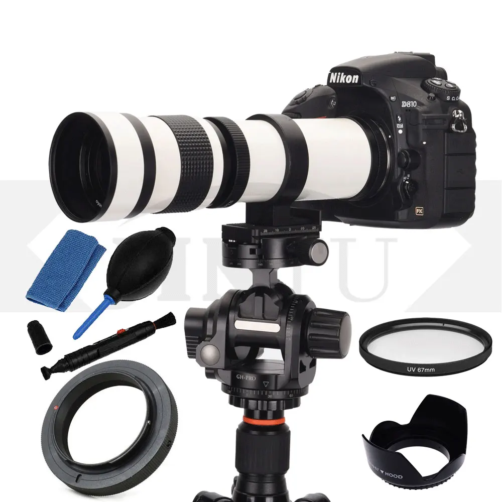 JINTU 420 800mm F/8 3 MF телефото зум объектив для Nikon D90 D200 D300 D300S D500 D600 D610 D700 D750 D800 D810 D800E D850
