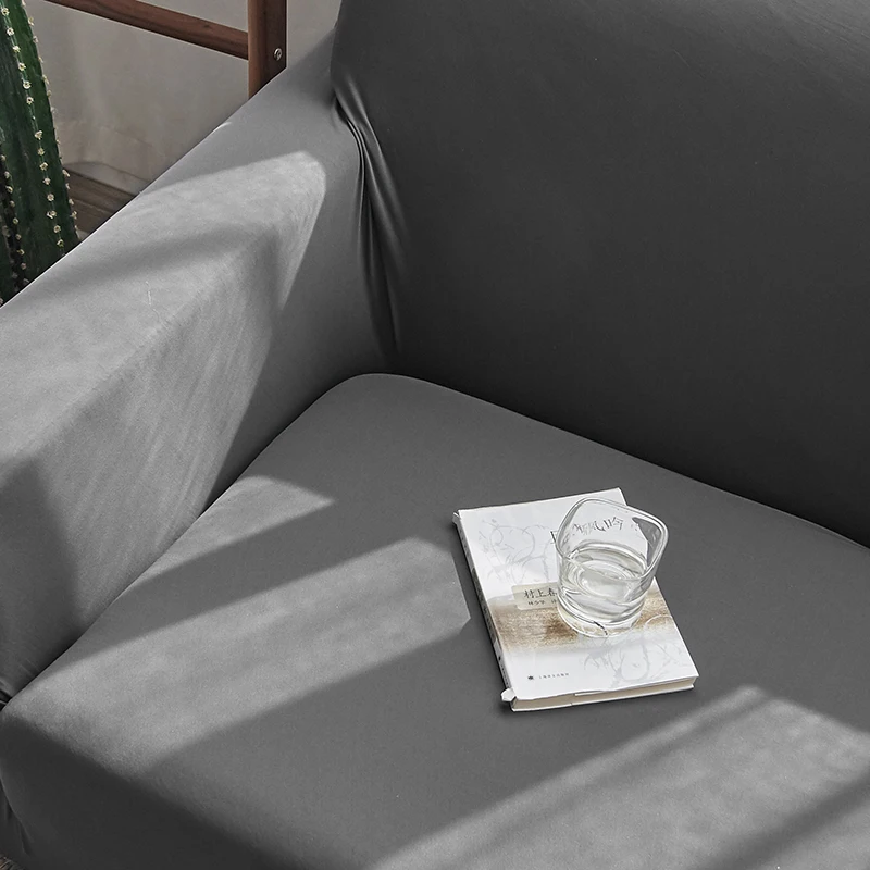 Stretch Sofa Cover For Living Room Sectional Slipcover Universal All-inclusive Solid Color Couch 1/2/3/4 seat Case | Дом и сад