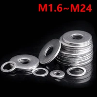 flat gasket 304 stainless steel m1 6 m2 m3 m4 m5 m6 m8 m10 m12 m14 m16 m18 m20 m22 m24 screw metal washer sealing ring gb97 a2