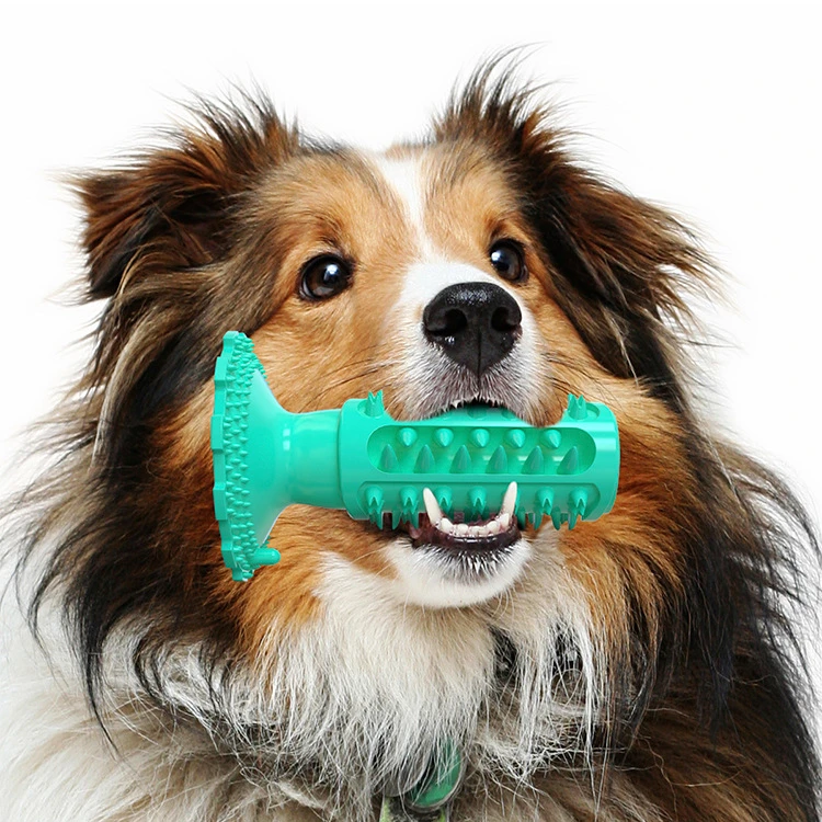 

Dog Toys Silicon Suction Cup Molar Pet Chew Bite Tooth Cleaning Toothbrush Feeding Dog Float on Water Squeak Toys Dropshipping