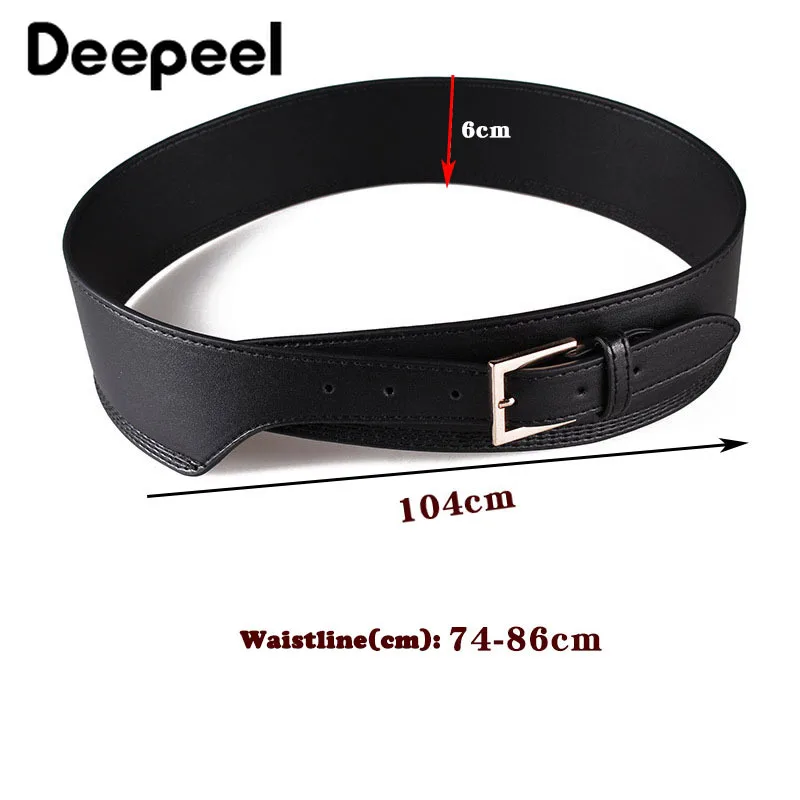 Deepeel 1 шт. 6 см * 104 женский пояс из искусственной кожи с широкой талией