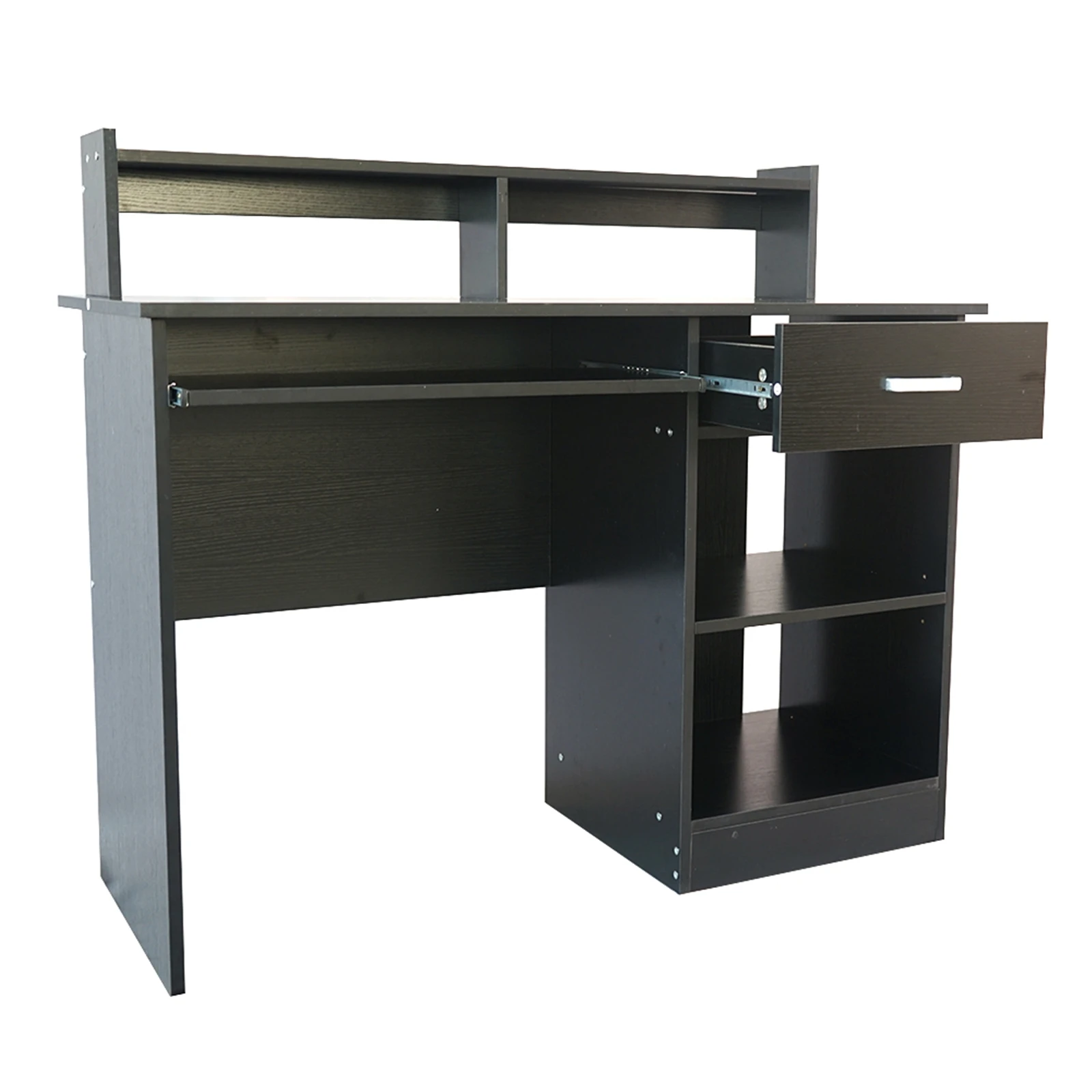 

Regular Modern 15MM Chipboard Computer Desk Black Minimalist Design With Lockers High-Quality Materials Special Treatment Table