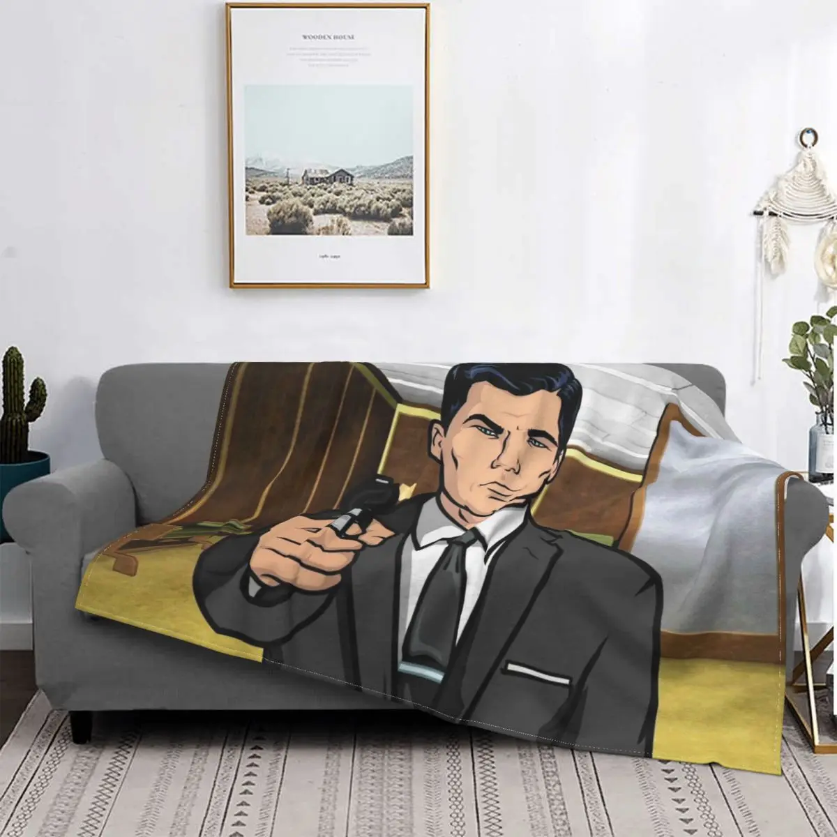 

Ковер из стерлингового серебра Archer, текстиль для гостиной с флокированием, одеяло для кровати, роскошное покрывало, фланелевое одеяло