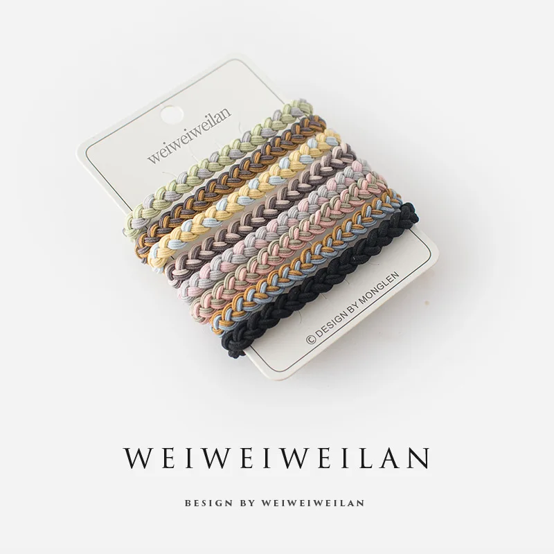 

Candy Color Braid Elastic Hair Bands Twist Rubber Bands Ponytail Holder Gum for Women Girls Ladies Hair Ties Accessories