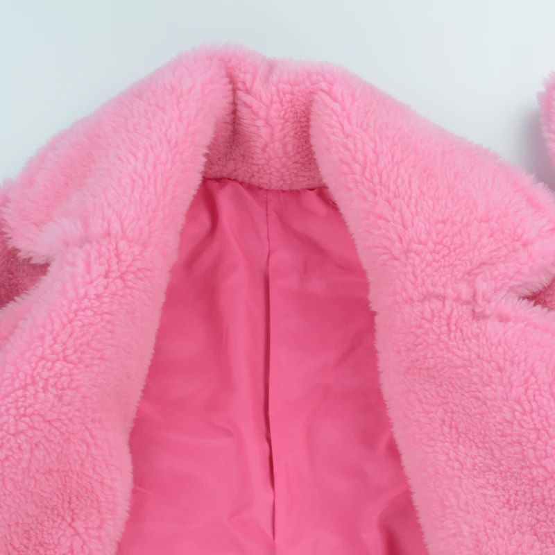 Fur Coat Women Winter Super Warm Wool Outwear Teddy Bear Icon Coat rf0166