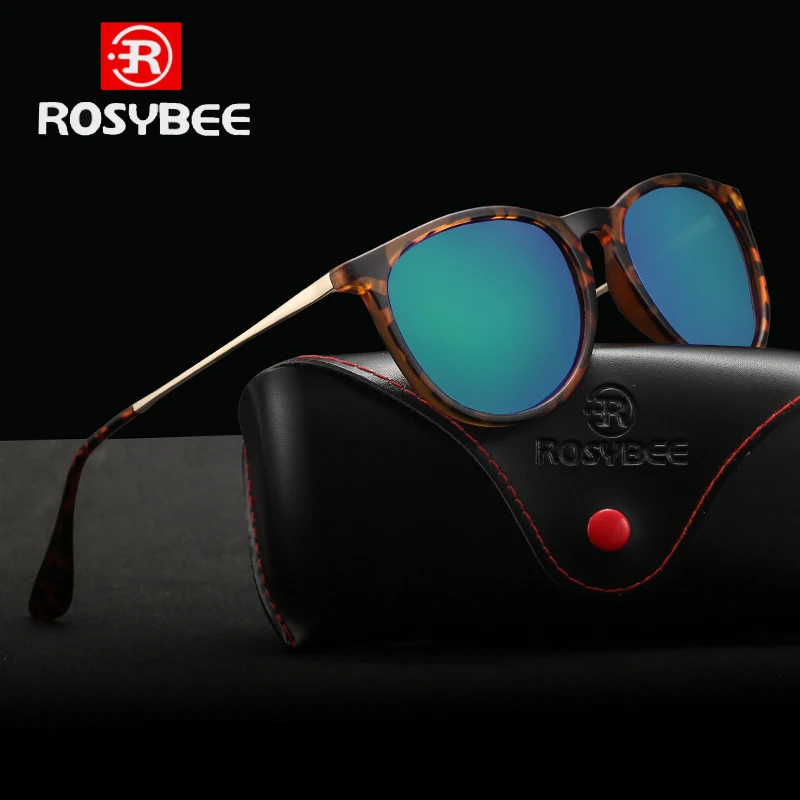 designer sunglasses ROSYBEE UV400 Polarized Sunglasses Men Women Classic Cool Retro Sun Glasses Coating  Man Driving Shades Fashion Male Oculos black cat eye sunglasses