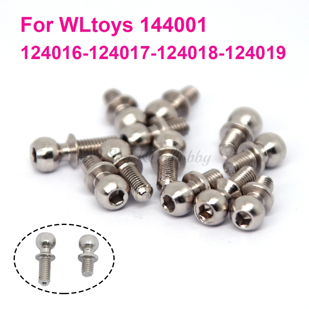 12 шт./лот болт с шариковой головкой M3 * 4 мм 7 для Wltoys 1/14 144001 124016 124017 124018 124019 Запчасти