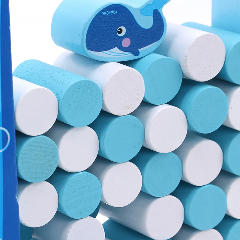 

Children's Blocks Whale Diving Game Finger Rock Early Learning Balance Parent-child Interactive Board Building Blocks Jenga