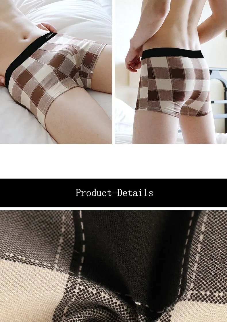 3pcs  Mid waist underpants men's Solid Color PantiesBoxers Large plus size shorts Modal breathable Male  underwear