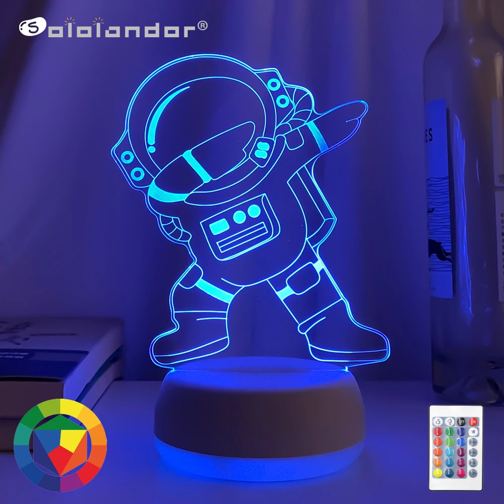 

New 3d Illusion Child Night Lights Creativity Touch Sensor Remote Nightlight for Kids Bedroom Decoration Soccer Table Lamp Gifts