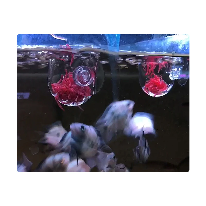 2 шт. аквариум красный устройство подачи червя для кормления рыбы Ангел Дискус