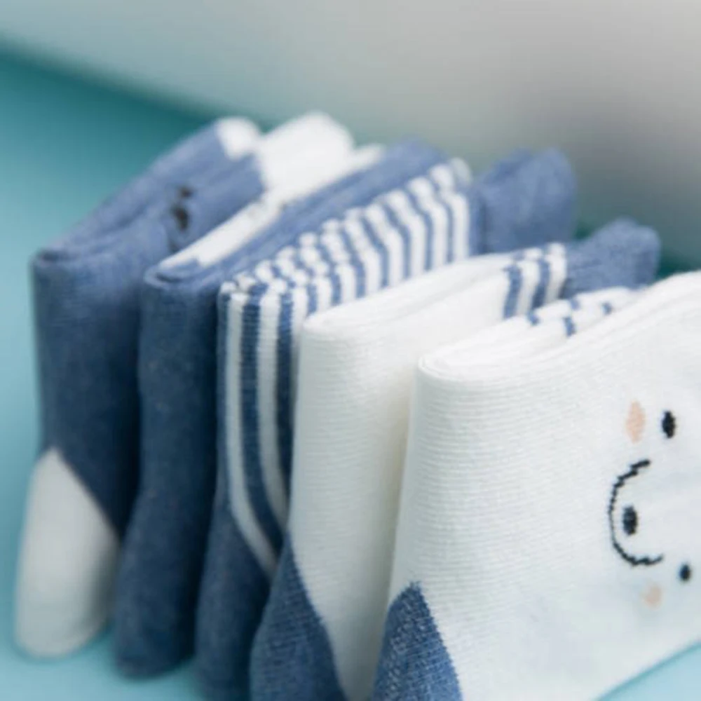 Бесплатная доставка 4 размера 5 пар/компл. для малышей носки новорожденных