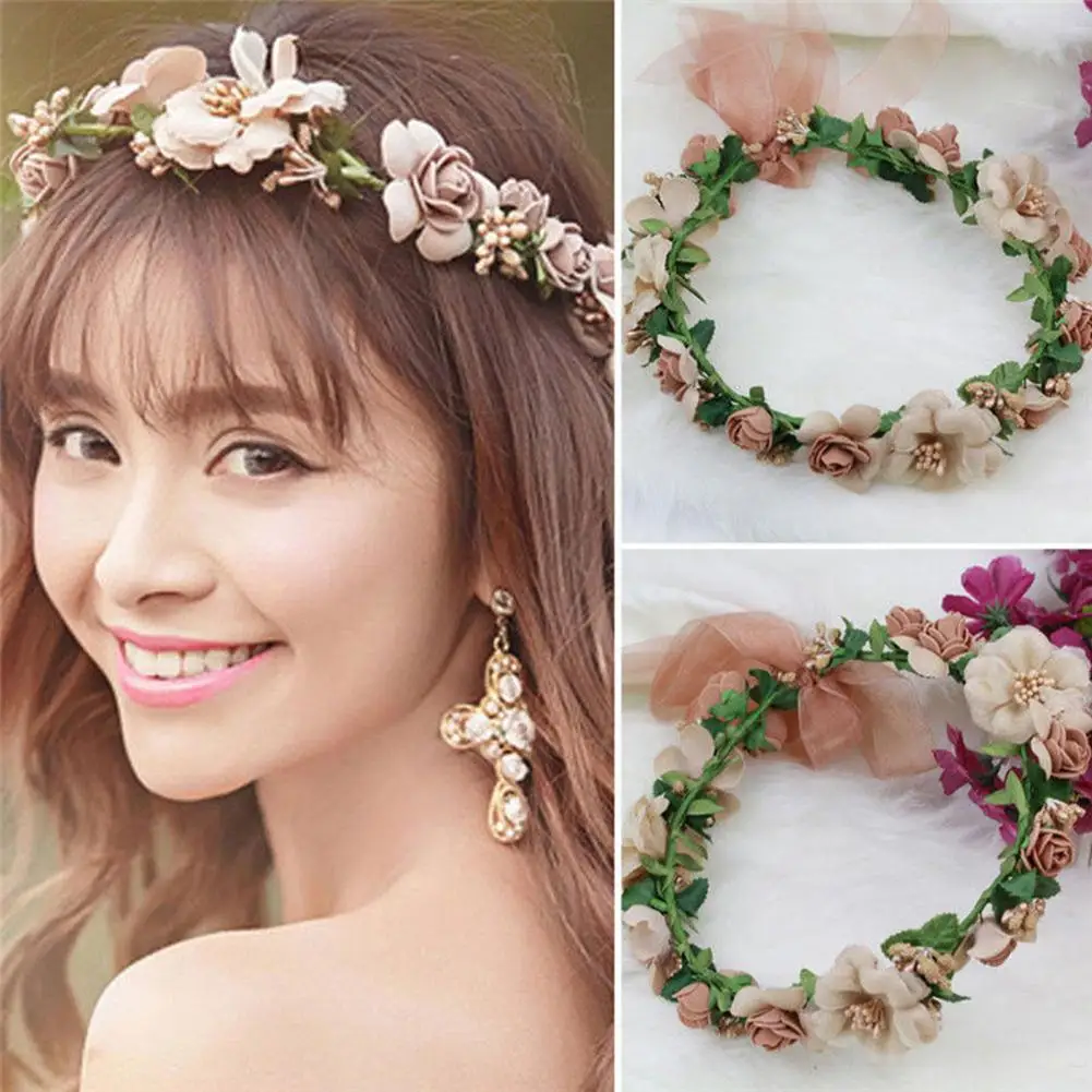 Женский цветочный обруч для волос в стиле бохо| |