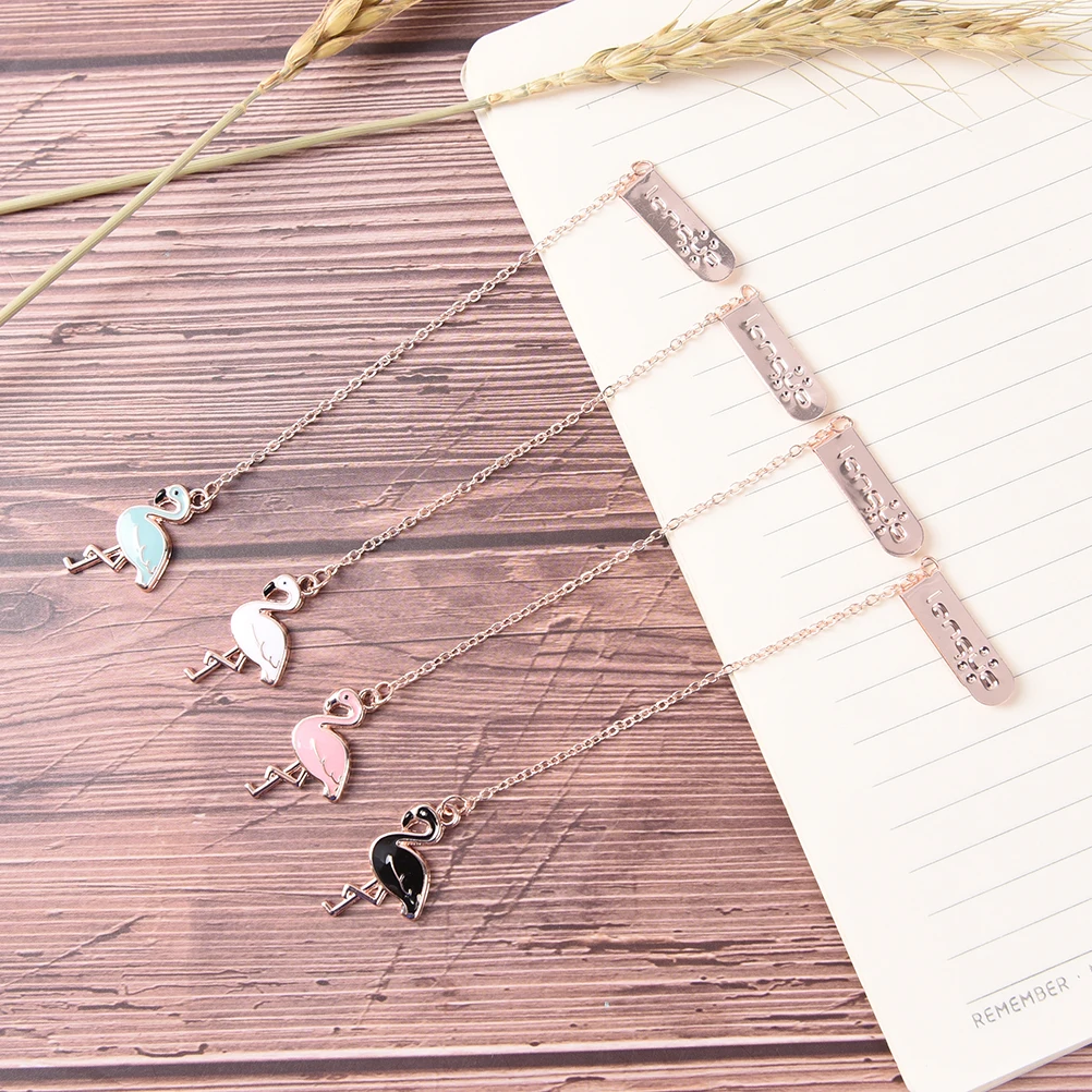 

Creative Cartoon Flamingo Pendant Bookmark Stationery School Office Supply Escolar Papelaria