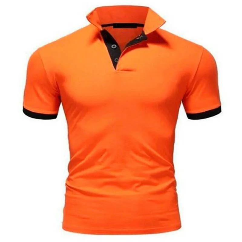 Рубашка-поло мужская с коротким рукавом Повседневная модная вышивкой деловая