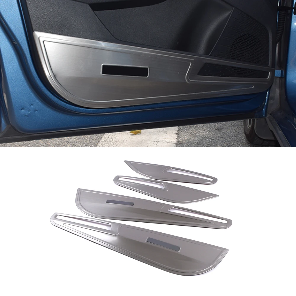 

For Skoda Kamiq 2018-2021 Car Accessory Stainless Steel Inner Door Anti-kick Pad Cover Trim Frame Interior Decoration Moulding