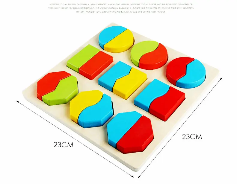 

Free shipping Baby Wooden Montessori Teaching AIDS Blocks toy, Children/Kids education wood block Geometric Assembling Block Toy