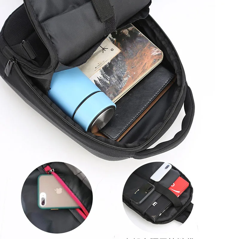 

Anti-Theft Men Crossbody Bag Fashion USB Charging Chest Bag Travel Sport Sling Bags Male Riding Motorcycle Shoulder Bags