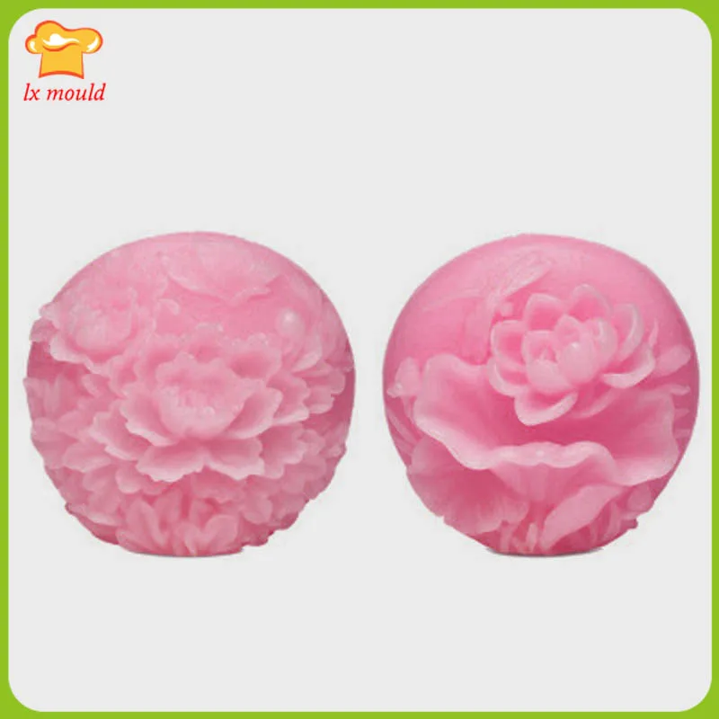 New lotus candle silicone mold wedding birthday plaster resin cake home decoration hand tools | Дом и сад
