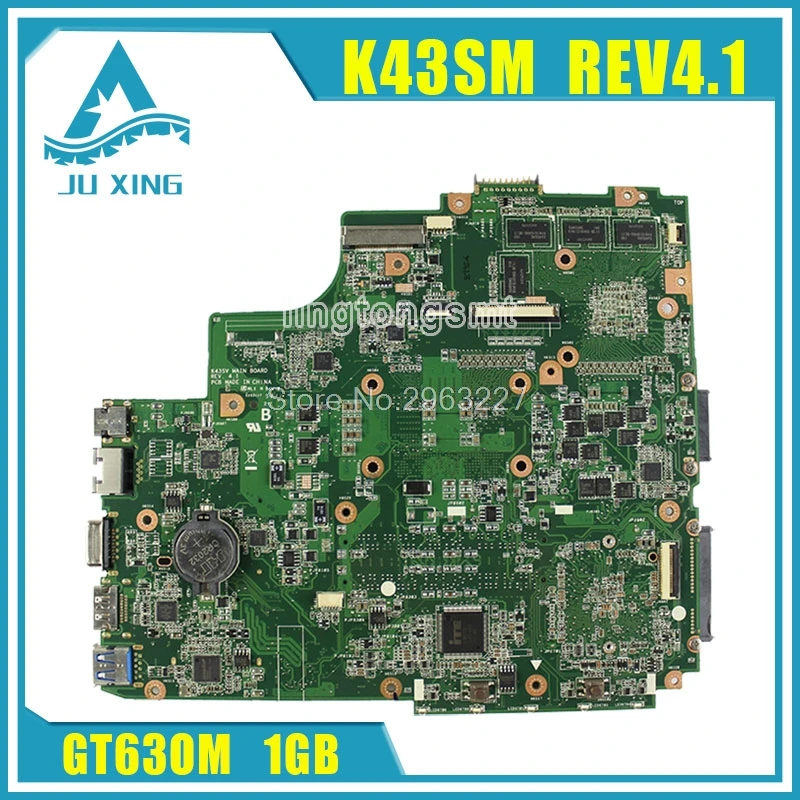 

K43SM Motherboard REV4.1 GT630M 1GB 8 Memory For Asus K43SJ A43S X43S K43S Laptop motherboard K43SM Mainboard K43SV Motherboard