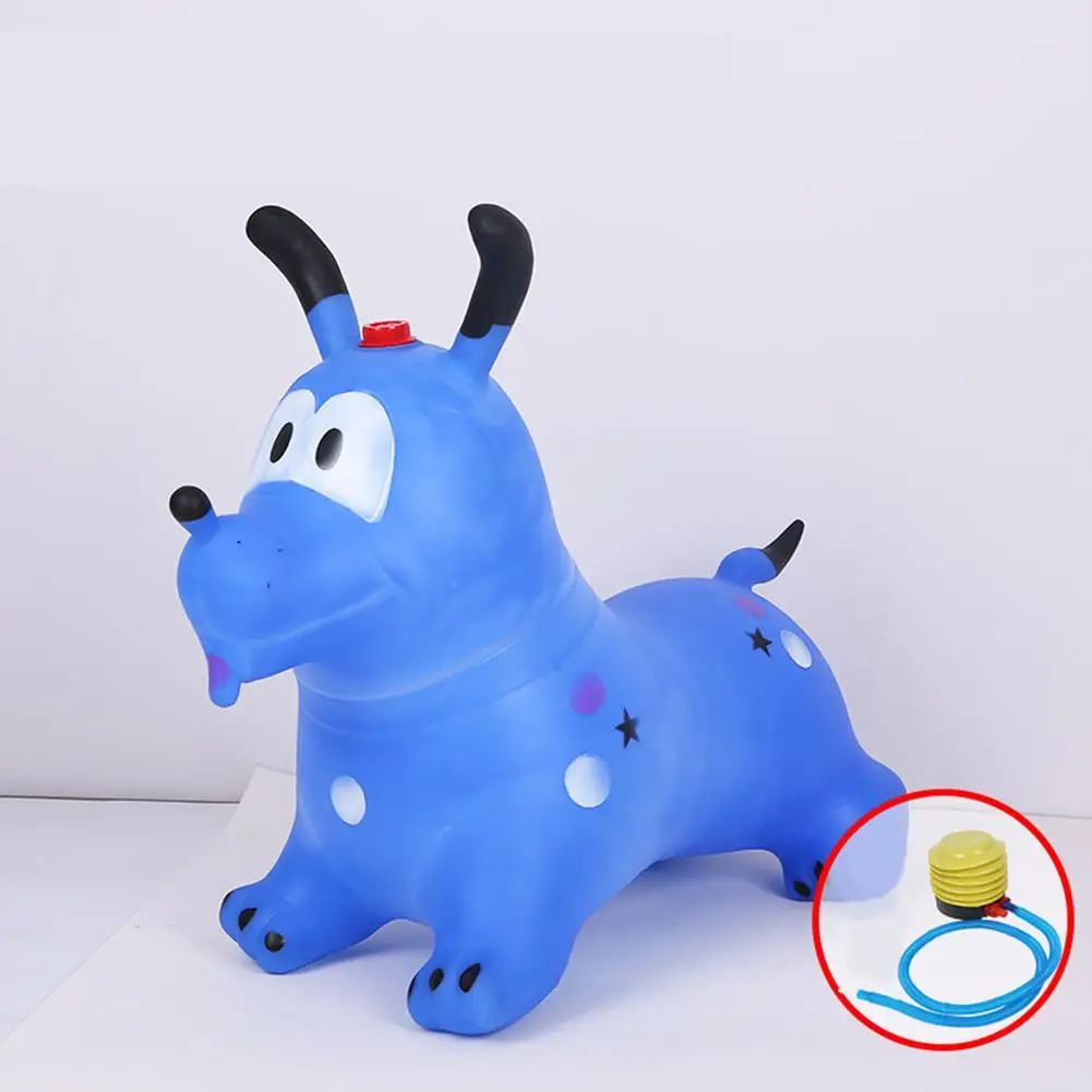 music soaring dog Детская надувная игрушка для верховой езды, уличная детская утолщенная езда, гарцующая лошадь, игровой домик, игрушки, рождественский подарок - Цвет: music soaring dog