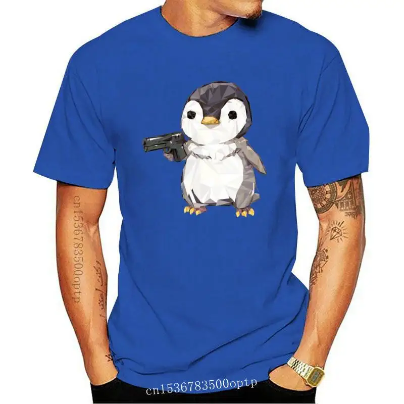 

Printing Cubic Penguin Power Tee Men 3-6XL Short Sleeve Heavy Cotton O-neck Tee