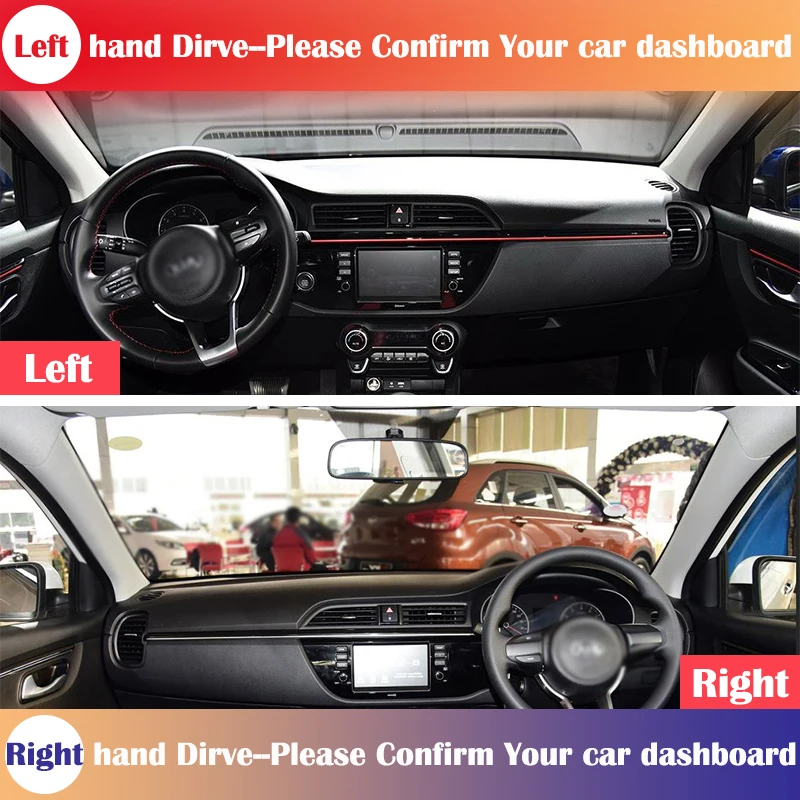 Противоскользящая накладка на приборную панель для KIA RIO 4 K2 2017 2018 2019 коврик от