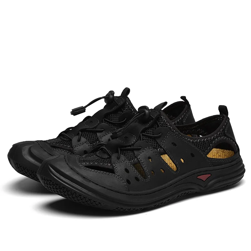 

Мужская спортивная обувь, резиновая, водонепроницаемая, легкая, большая, С Откидывающейся Крышкой, на платформе, 2018, кожа, de cork, sandalhas, удобная...