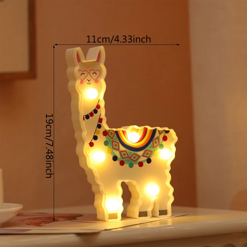 alpaca Прекрасный Альпака Фламинго светильник Единорог 3D ночной Светильник детский подарок игрушка для ребенка детская спальня прикроватный Декор Настольный светильник s - Испускаемый цвет: alpaca
