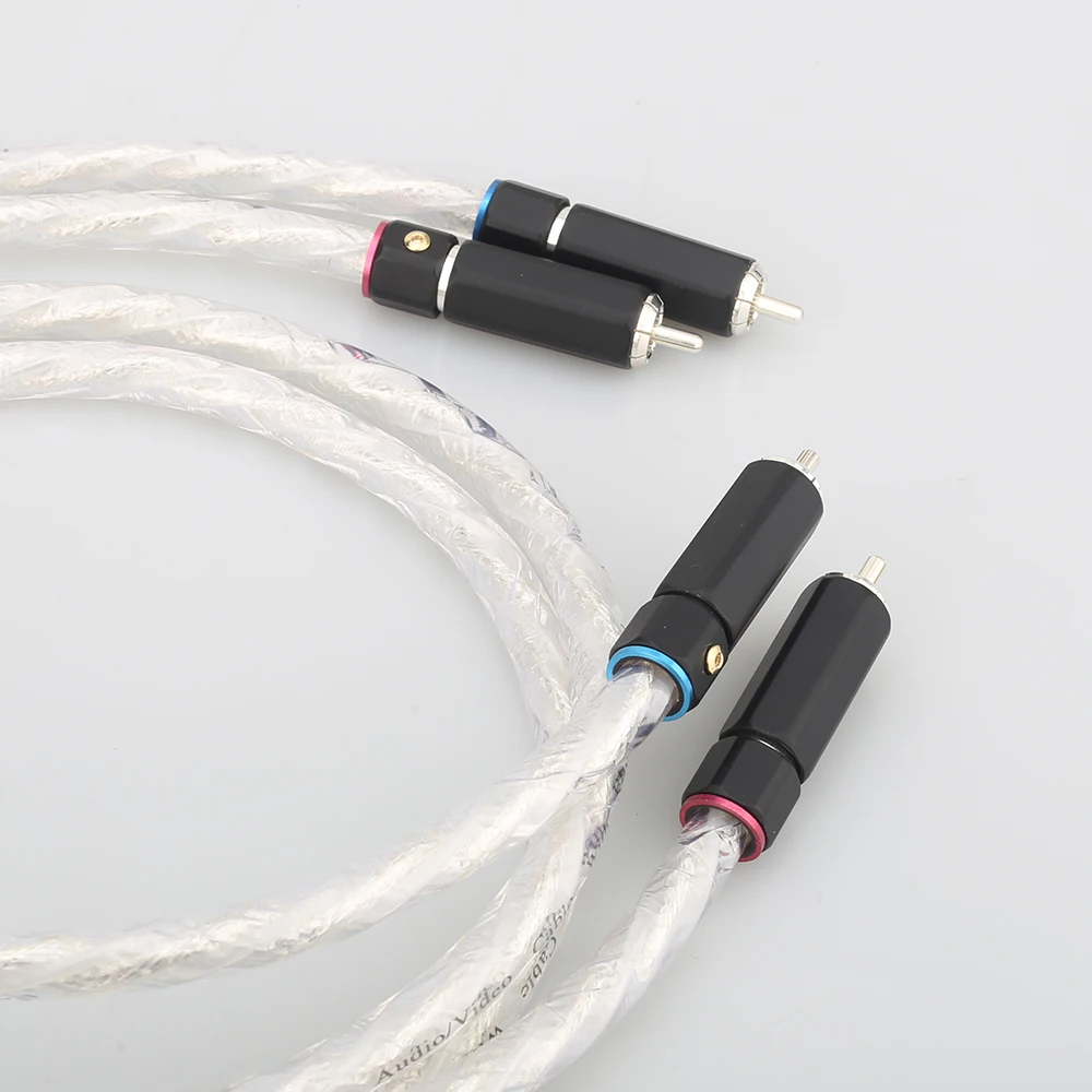 Аудиокабель Hi-Fi RCA штекер аудиокабеля Liton с посеребренным двойным фильтром кольцо