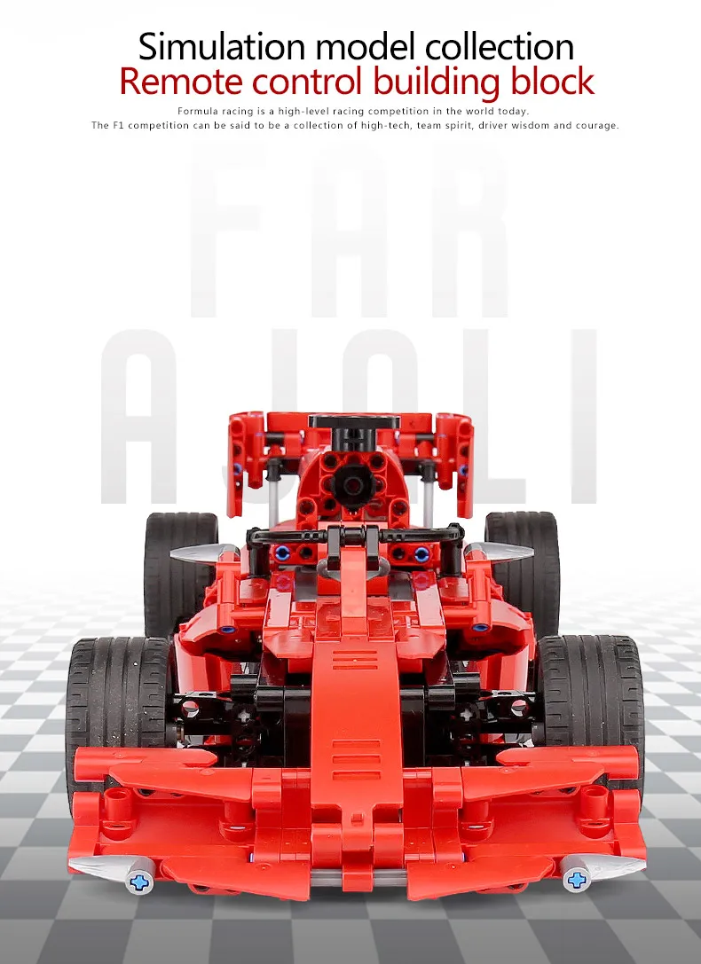 Yeshin MOC автомобильный мотор функция автомобили моторная техника автомобиль F1 гоночный скоростной автомобиль строительные блоки кирпичи сборка автомобиля Модель детские игрушки