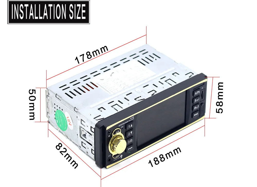 Автомагнитола 1 Din автомобильное радио с 4 &quotTFT экраном аудио стерео USB FM RDS Bluetooth