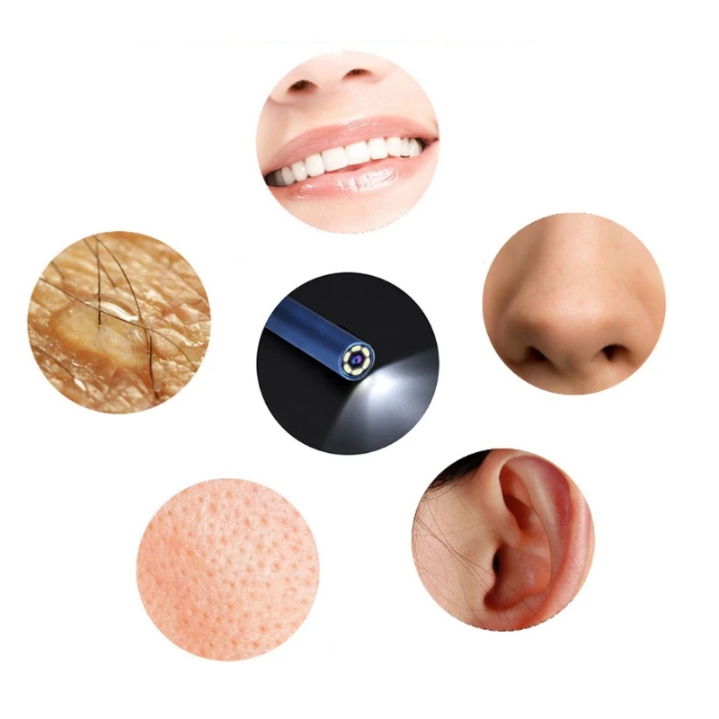

3 in 1 Professional Multifunctional In Ear Cleaning Endoscope Visual Ear Spoon 5.5mm Ear pick Otoscope Borescope Tool