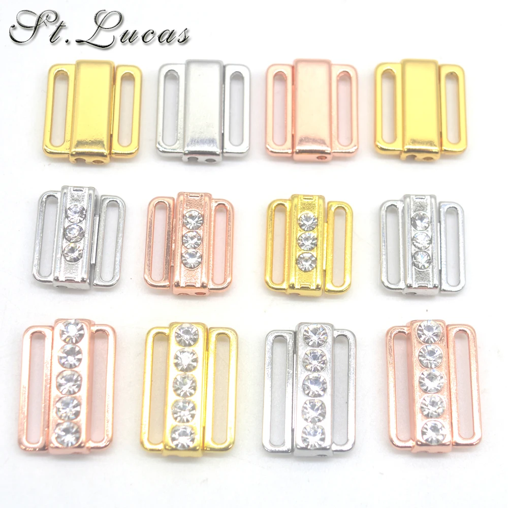 2 шт./лот прямоугольная лента серебристого и золотого цвета застежка крючок со