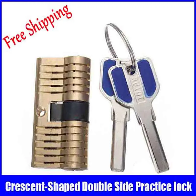 Профессиональный слесарный замок в форме полумесяца с двумя кнопками |