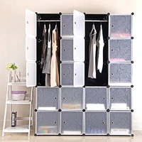diy wardrobe folding closet clothes storage organizer space saver cabinet shoes clothing shelf bedroom furniture hwc