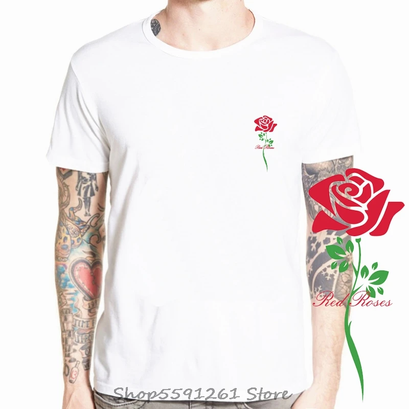 

Red Roses Vogue Funny T-Shirt Men/women Print Short Sleeve modal T Shirts Summer Casual Music Tee Shirt Tops Tees XS-5XL