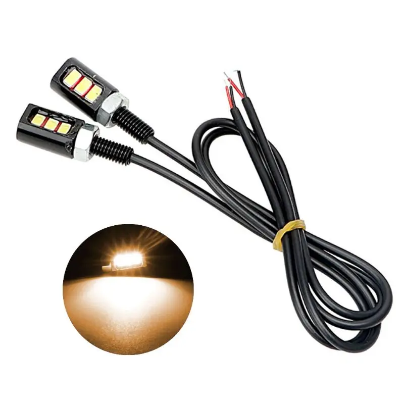 2 шт./пара 12V 3W болт 5630 SMD 3 светодиодный фары автомобиля мотоцикла номерной знак