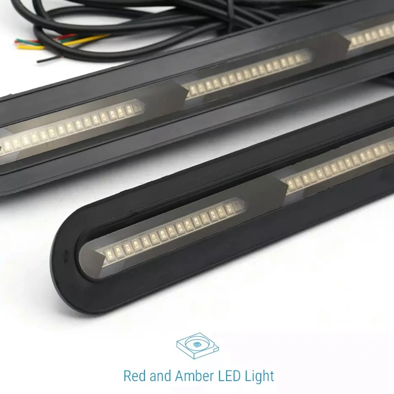 

Automobile 60LED Rear Glass LED Fishbone Water Turn Signal Driving Flashing Brake Tail Light