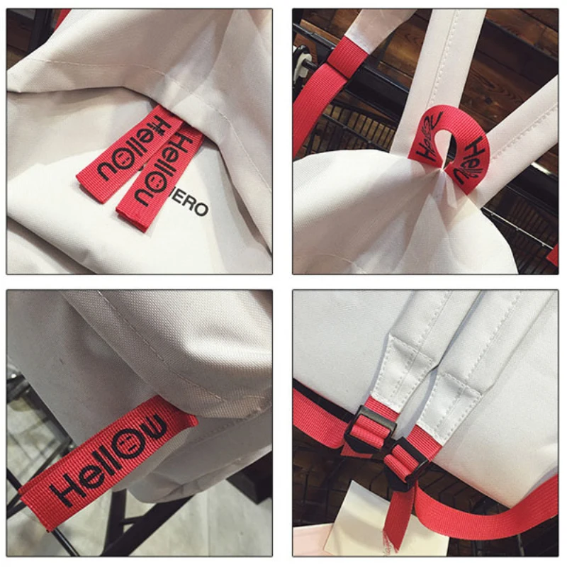 Популярный модный женский дорожный рюкзак холщовый на молнии с буквами женские