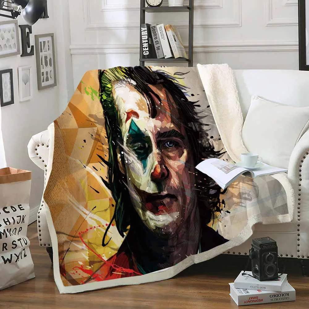 Ужас лицо клоуна подстежка на искусственном меху Одеяло знаменитого фильма