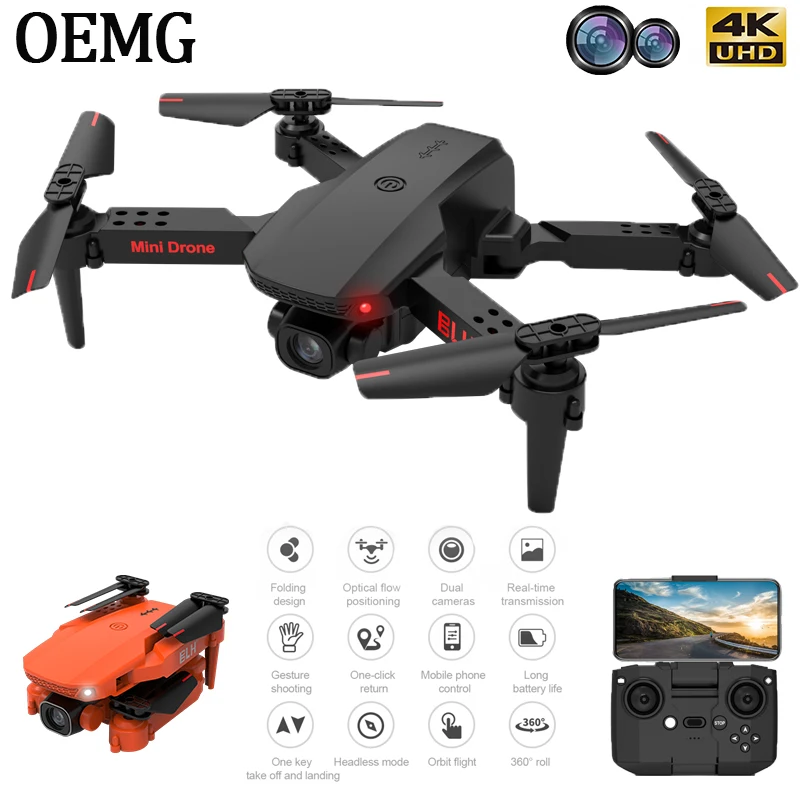

Дрон OEMG, 2 камеры, 4K HD, Wi-Fi, FPV, функция удержания высоты