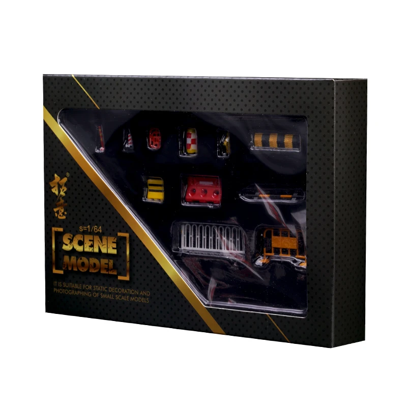 1/64 движение объекта автомобиля модель сцены набор баррикады перила скоростной