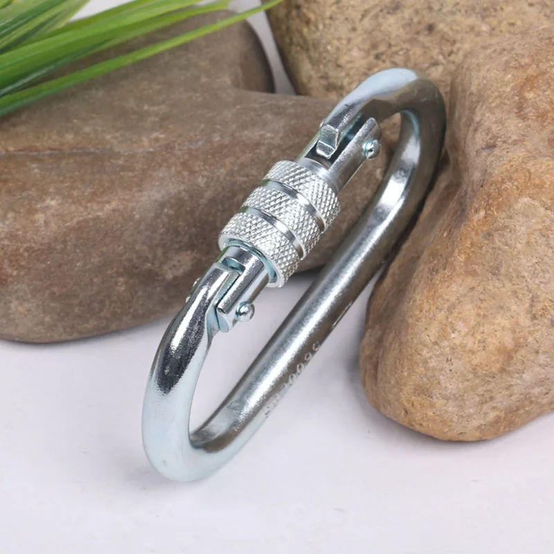 Карабины для скалолазания круглой формы отвертки 25KN легированная сталь защиты