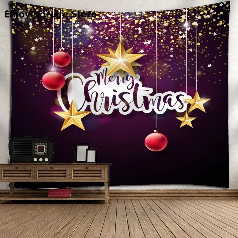 

New Style Christmas Tapestry Home Decor Tapestry Wall Hanging Fabric Santa Claus 150*130cm