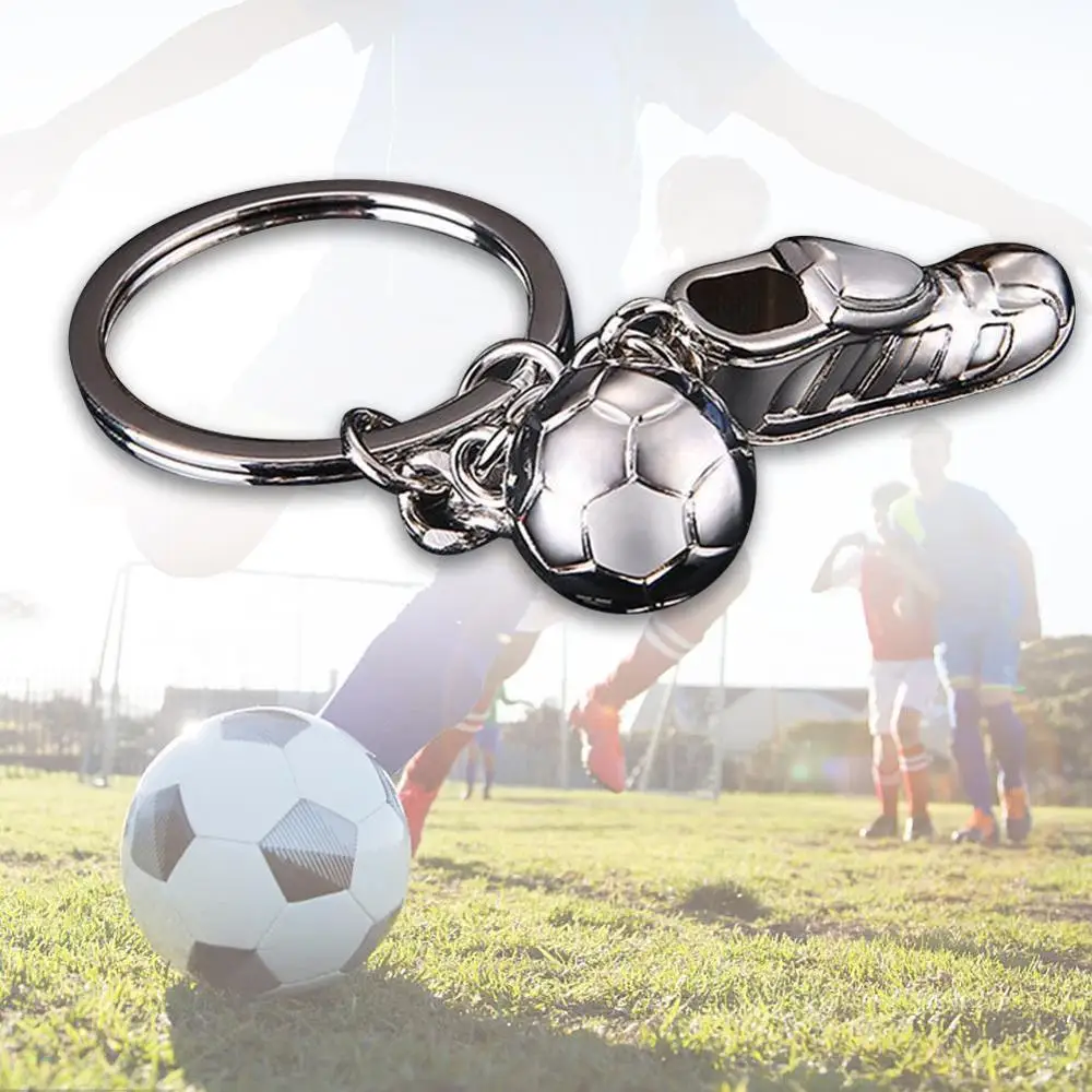 Модный металлический брелок для ключей с футбольным мячом мужской подарок