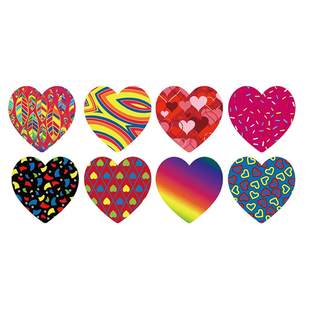 

500pcs/roll Colorful Love Heart Shaped Label Sticker Scrapbooking Gift Packaging Seal Birthday Party Valentine's Day Sticker